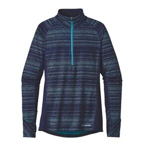 Patagonia Long Sleeve Half Zip Blue Hiking Outdoor Pullover Small